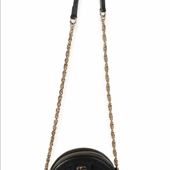 Gucci Black Leather & Web Round Ophidia Bag. Vintage - Picture 4 of 15